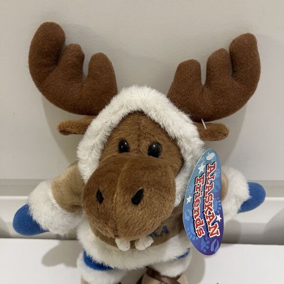 Arctic Circle Alaska Moose Plush Snow Shoes 8" Stuffed Animal Alaskan Friends - Picture 3 of 10